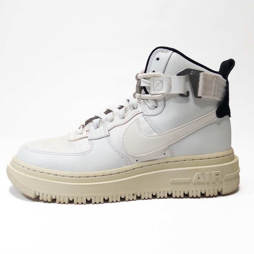 Nike White and Cream Air Force 1 Utility High-Top Sneakers